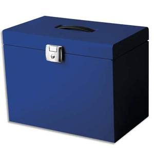 PIERRE HENRY Valise de classement en metal. Livree avec 5 dossiers. Dim: 36,5x28x22 cm. Coloris bleu Cover