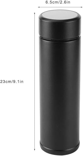 Image of Smart Temperature Water Bottle 500ml | LED Display Touch Lid | Vacuum Insulated Stainless Steel Flask | Keeps Drinks Hot & Cold | Travel, Gym, Office Use (Black)