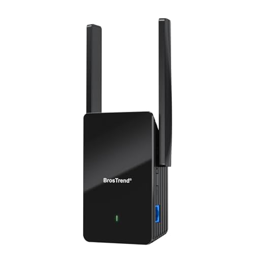 BrosTrend WiFi 6 Extender AX1500 WiFi Booster for Home WiFi Range Extender Covers Up to 2,000 sq.ft and 40 Devices, Dual Band Amplificateur WiFi with Gigabit Ethernet Port Works with Any WiFi Routers