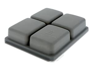 Petinube Silicone Cubes For Baby Food Storage, Food Freezer Tray With Clip-On Lid, Freeze Baby Food, Soups, Purees, Ice, Easy And Safe Design, Made In Korea (Gray, 4 Cubes, Set Of 2) #TOP2