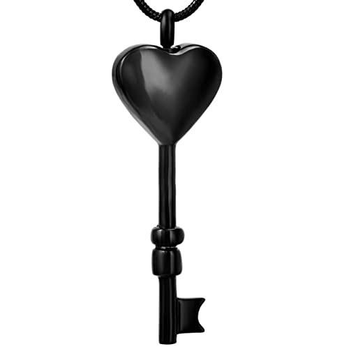 Collier urne funéraire pour cendres noir en acier inoxydable : soulager la douleur du deuil