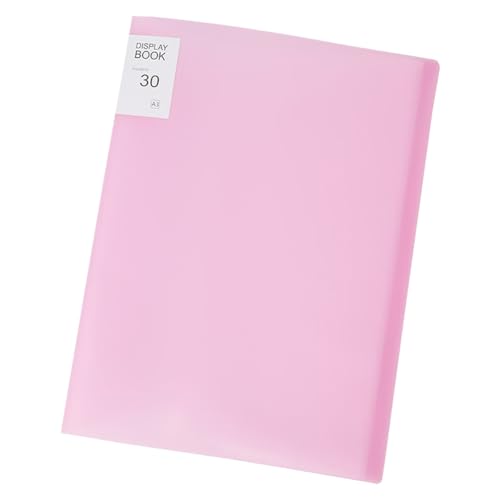 Image of A3 Diamond Pictures Storage Book for Diamond Pictures Kits 30 Pages Diamond Beads Art Painting Portfolio Presentation Storage Book Folder Clear Pockets Pink