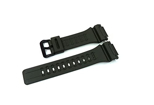 Bracelet de montre compatible avec Casio AQ-S810W-3AV en résine noire