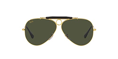 Ray-Ban mens 0RB3138 Sunglasses, Legend Gold/Green, 58 Mm