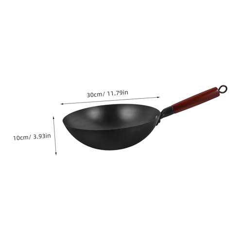 Wok Tradicional de Hierro Antiadherente con Mango de Madera miniatura 2