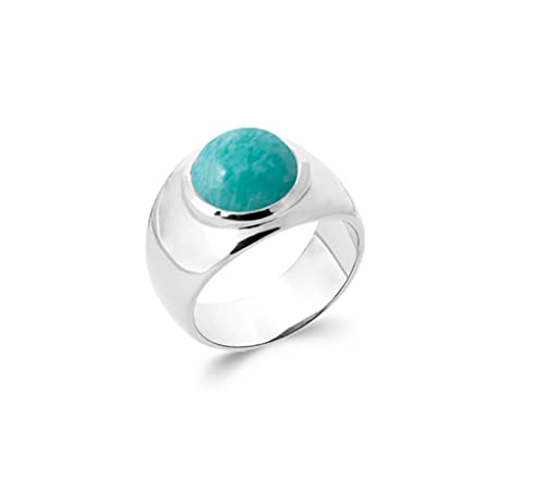 Bague amazonite argent 925 avec sachet velours offert