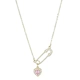 PNZLZIA Elegante Büroklammer-Halskette, silberne Büroklammer-Halskette für Damen, personalisierter sexy Schlüsselbein-Herz-Büroklammer-Anhänger (A)