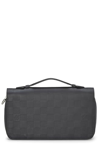 Pre-Loved Black Damier Infini Zippy XL, Black