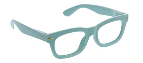 Peepers by PeeperSpecs Women's Lois Focus Cat-Eye Blue Light Filtering Reading Glasses, Aqua, 50 mm + 1.5