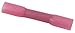 NTE Electronics 76-HIBC22 Copper Tube Heat Shrink Insulated Butt Connector, Electro Tin Plated, 22-18 AWG Wire Size, 600V, Red