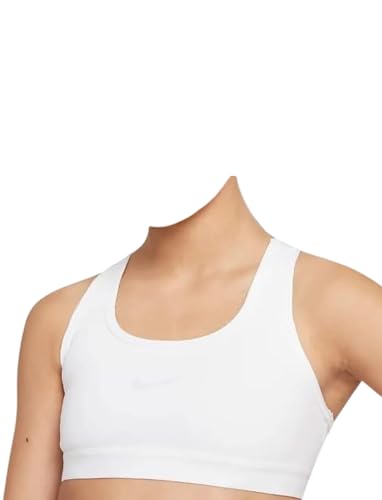 Nike Pro Big Kids' (Girls') Sports Bra White (as1, Alpha, s, Regular)