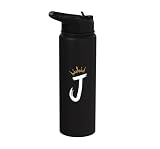 Reina Rey Letra J - Letra favorita con alfabeto de corona Stainless Steel Insulated Water Bottle