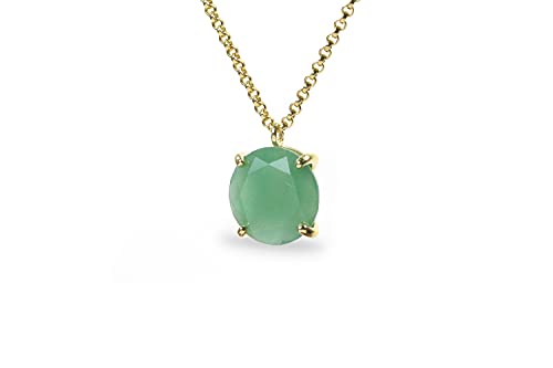 Collier d'aventurine artisanal en or rempli pour femme avec sa boîte