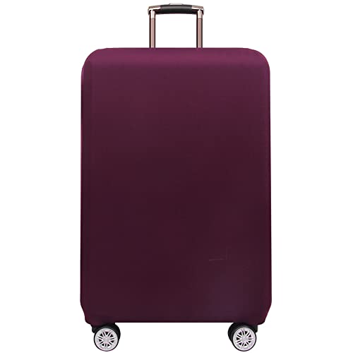 Copri Valigia Grande Coperture per Valigie Coprivaligie Da Viaggio Tinta Unita Protettore Spandex Trolley Custodia Protettiva Bagaglio Copertura Viola Scuro XL 30-32 Pollici
