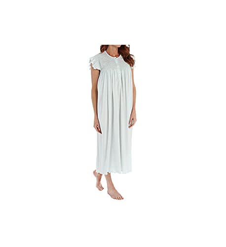 P-Jamas Women's Daisy Daisy Smocked Cap Sleeve Nightgown