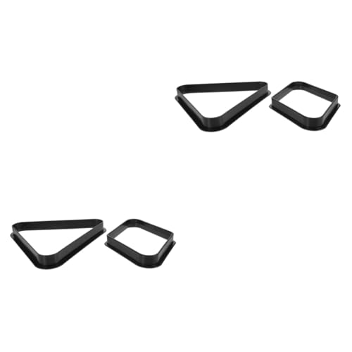 ibasenice 2sets Billiard Tripod Holder Stand Rack of Pool Balls Pool Table Billiards Triangle Rack Triangles Racks Billiard Triangle Triangular Soft Billiard Accessory Black Plastic 2pcs*2