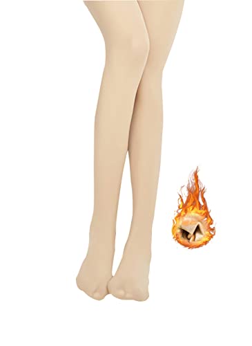 Image of Pubnico Skin Women Fleece Lined Tights, High Waist Winter Warm Control Top Tights,Thick Thermal Pantyhose Elastic Leggings