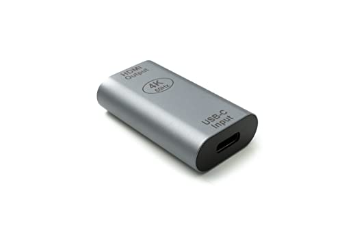 Adaptador HDMI 4K hembra a USB 3.1 Tipo C cable convertidor de vídeo gris