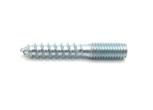Image of Hanger Bolt M8x50 Silvery Double Headed Bolt Self-Tapping Screw for Furniture 12Pcs