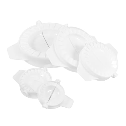 ABOOFAN Manual Pierogi Maker Press 5-piece Plastic Dumpling Molding Tool Set for Hand Pie Making Easy Cleaning