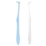 Ouligay 2Pcs Single Tufted Toothbrush Tuft Toothbrush End-tuft Tapered Toothbrushes Single Compact Interdental Interspace Toothbrush for Orthodontic Braces Detail Cleaning