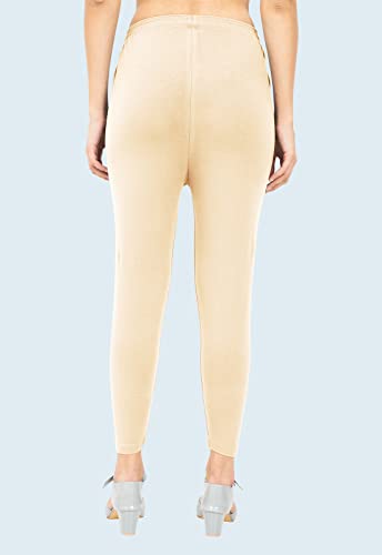 Image of POPOLO Women's Super Soft Ankle Length Cotton Lycra Solid Stretchable Legging