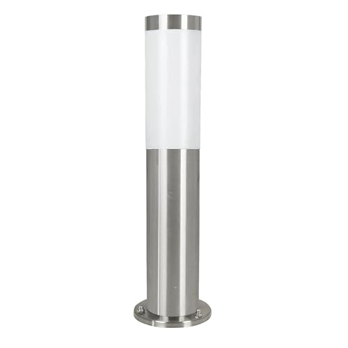 EGLO Helsinki Outdoor Lamp, Electric Garden and Driveway Outside Bollard Light, Stainless Steel and...