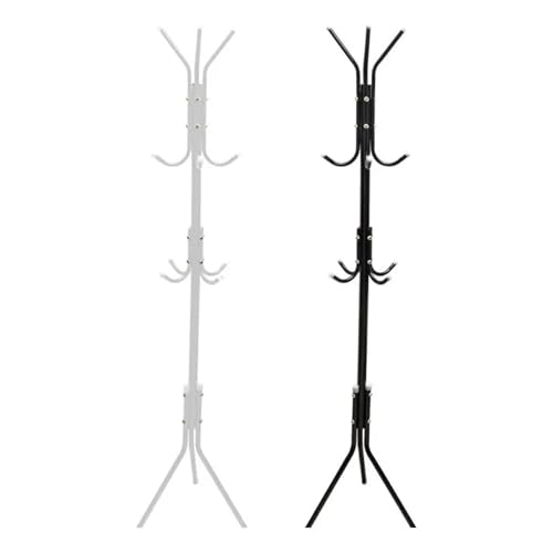 Cabideiro Mancebo de Chão Arara Tripé Alumínio 12 Ganchos Organizador para Roupas Chapéu Bolsa