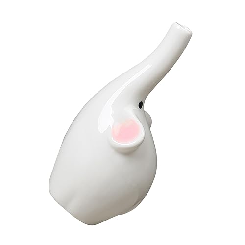 Alipis florero de Elefante de Dibujos Animados florero para Flores estético líquido Elefante Afortunado difusores caseros enchufar Maceta de cerámica Adorno de jarrón de Interior