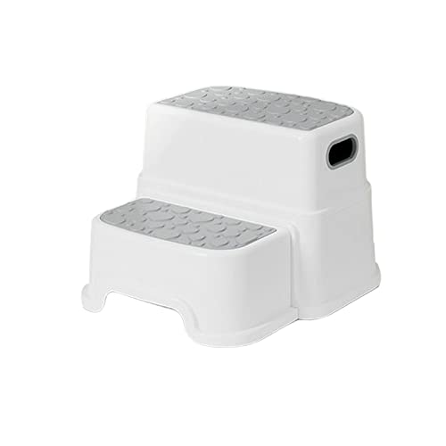Balakaka Tabouret en Deux Etapes pour Enfants Marche Pied Enfant 2 Marches Marche Pied Toilette Tabouret Enfant Marche Pied Enfant Stable Tabouret pour Enfants,Gris Cover