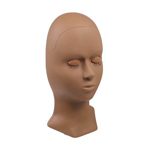FOMIYES 1 Pc Enseñanza De Pestañas De Cabeza Humana. Kit De Extensión De Pestañas Cabeza De Práctica De Maquillaje Plantillas Para El Cabello Equipo Banda Sello Latigazo Gel De Sílice