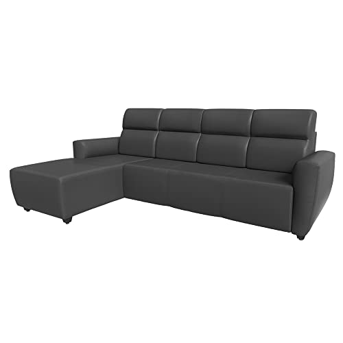 Image of Wakefit Sofa Set | 3 Year Warranty | Sofa 3 Seater, 3 Seater Sofa for Living Room, Wooden Sofa Set, 3 Seater + Left Aligned, Sofa for Living Room - Belize(Romance : Marble Grey)