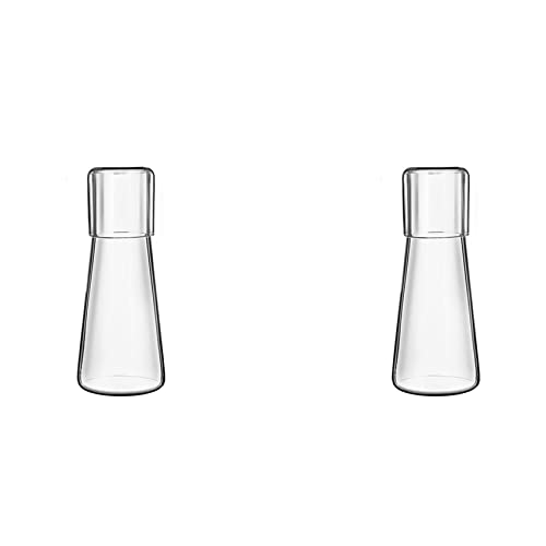 Ensemble de carafe à eau de chevet en verre transparent pour table de nuit chic