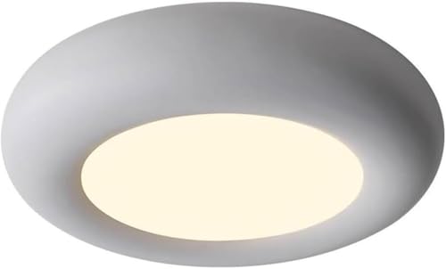 HTERWQEA Lámpara techo LED empotrada redonda resina blanca, lámpara techo for pasillo, dormitorio, cocina, iluminación moderna y compacta.