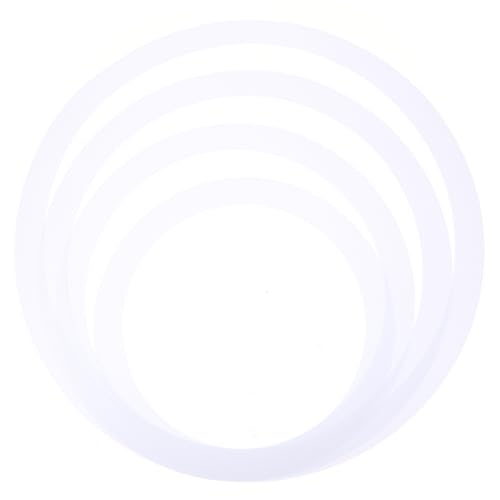 Wakauto 4-Piece Drum Muffler Dampening Rings, 12/14/16/18-Inch Drum Muffler, Snare Side Drumhead Accessories