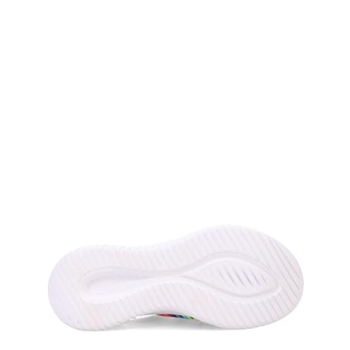 Skechers Kids Girls Ultra Flex 3.0 Sneaker, Black/Multi, 2 Little Kid