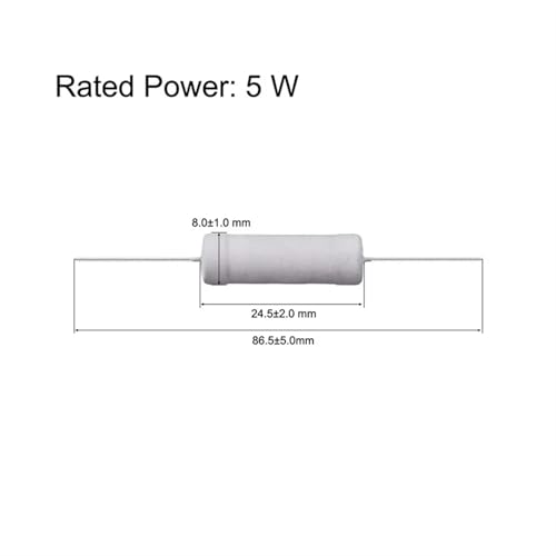 Résistance 5W 62 Ohm lot de 50 composants électroniques carbone