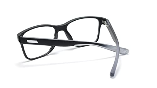 Óculos Armação Masculino Retangular JC-1029 (Preto-Cinza)