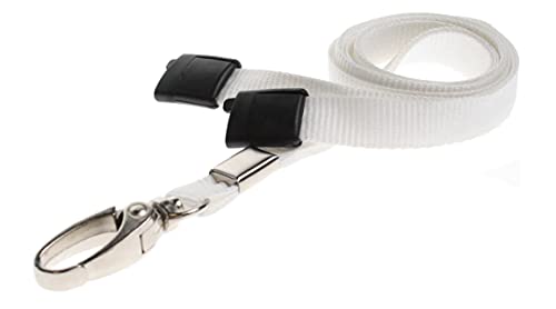 PCL Media ltd® 10 x Lanyard Swivel Metal Clip for Id Card Holder - Pull Quick Release Design Lanyards Bulk 10pcs (White)