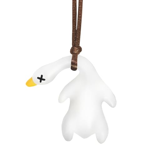 Color Changing Duck Pendant, UV Light Reactive, White to Orange, 2.36 x 1.97 x 7.48 inches (1, white)