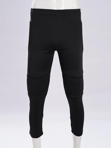 JEATHA Kids Boys Goalkeeper Goalie Pants with Protection Pads and Knee Protection Drawstring Sweatpants2