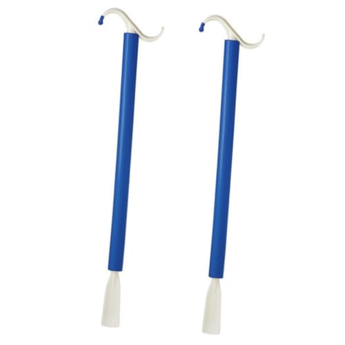 HONITANO 2pcs Handicapped Dressing Poles Material Professional Clothing Aid for Elderly Disabled Pregnant Women Two in One Dressing Sticks for Shirts Jackets Slacks and Skirts