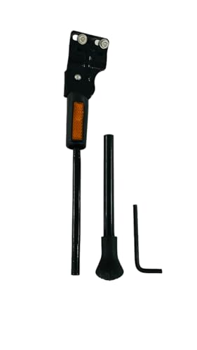 Image of Shrenik Cycle Stand Adjustable 24-29 Inch Bicycle Side Kickstand Reflector Double Nut Aluminum Alloy Junior Senior MTB Bikes Allen Key Included