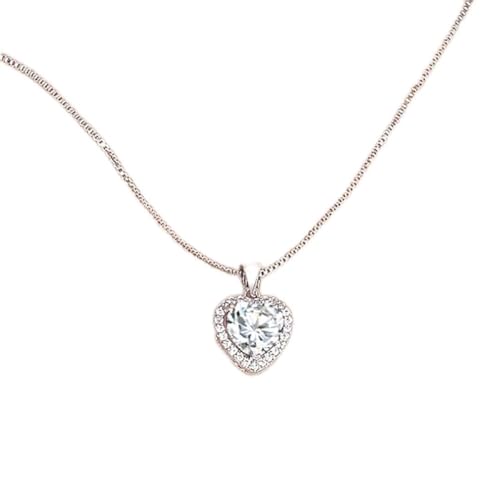 Collier cœur argent 925 anti-allergie, fini les irritations avec le zircon rose