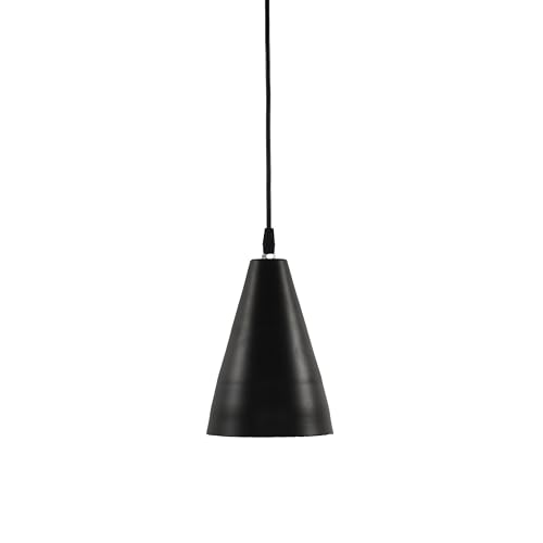 Image of BENE Hawaii Pendant Lamp, Mild Steel Indoor Modern Hanging Lamp, E-27 Base Ceiling Hanging Light for Home Decor, Kitchen, Living Room, Bedroom, 14 cm (Black, Pack of 1 Pc)