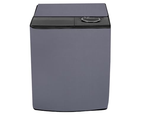 Image of Stylista Polyester Washing Machine Cover Compatible for Godrej 8 KG Semi-Automatic Top Loading WSEDGEULTS805.0DB2MCSGR, Grey