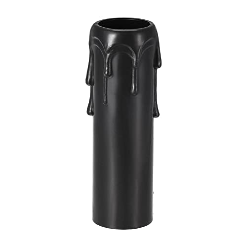 Tool parts 12pcs 30x100mm E17 Candle Socket Covers Candelabra Base Black Plastic