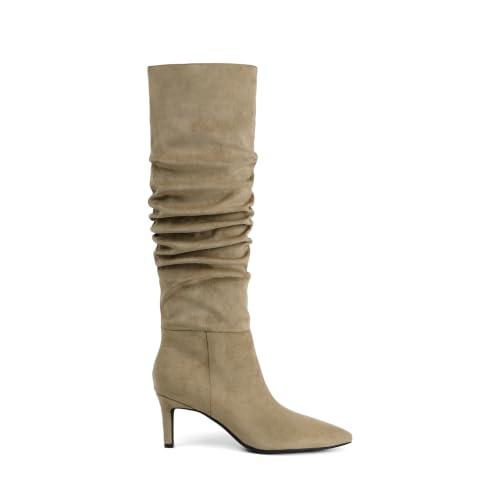 Image of Easyfox Knee High Boots Women Pointed Toe Stiletto Heel Tall Boots