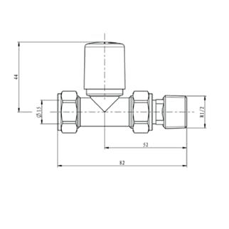 Brushed Bronze Straight Towel Rail Valves Bathroom Radiator Towel Rail Valves Central Heating (Pair) 1/2" BSP - Image 2