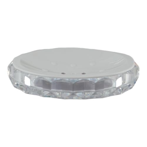 Image of Kookee Ceramic Soap Holder, Durable & Stylish Soap Dish for Bathroom & Kitchen (1 Piece) Grey (08339-SH)